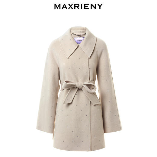 MAXRIENY*复古感大衣长款双面呢羊毛外套(货号:MS88CT519) 商品图4