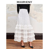 MAXRIENY仙美浪漫网纱荷叶边蛋糕裙高腰长半裙(货号:MC88SK582) 商品缩略图1