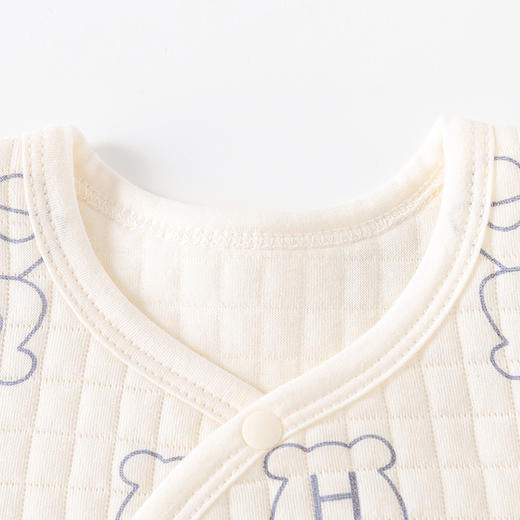 【婴儿夹棉保暖连体衣】春秋款秋装新生儿衣服宝宝外出哈衣加厚秋冬季 商品图2