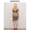 【异域·摩洛哥-商场同款】MAXRIENY**烫钻抽褶修身连衣裙(货号:MC85DR353) 商品缩略图3