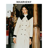 MAXRIENY*复古撞色大衣长款秋冬双面呢羊毛外套(货号:MS88CT528) 商品缩略图1