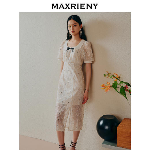 MAXRIENY复古赫本*裙收腰显瘦连衣裙(货号:MC88DR284) 商品图1