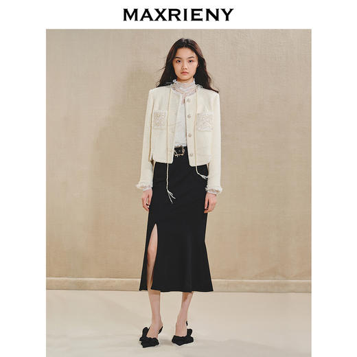 【商场同款】MAXRIENY馥白小香外套浪漫复古感千金上衣女(货号:MS85JA522) 商品图1