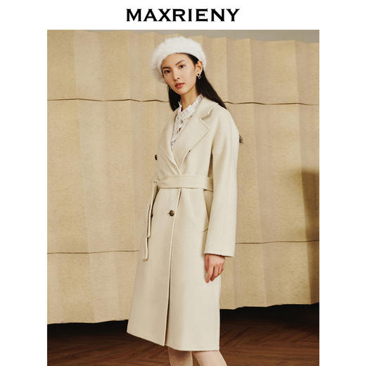 MAXRIENY减龄复古毛呢外套秋冬宽松气质军旅大衣(货号:MC87CT791) 商品图2