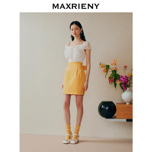 MAXRIENY法式园艺风包臀裙夏款半身裙蝴蝶结裙子(货号:MC88SK258) 商品图2