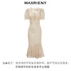 MAXRIENY法式浪漫复古感连衣裙蕾丝泡泡袖茶歇裙(货号:MS88DR293) 商品缩略图4