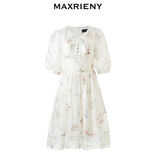 【浪漫花园-商场同款】MAXRIENY植物诗花卉印花娃娃裙甜美连衣裙(货号:MC85DR043) 商品图4