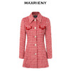 MAXRIENY英伦千金复古感格纹收腰大衣羊毛保暖外套(货号:MS88CT535) 商品缩略图4