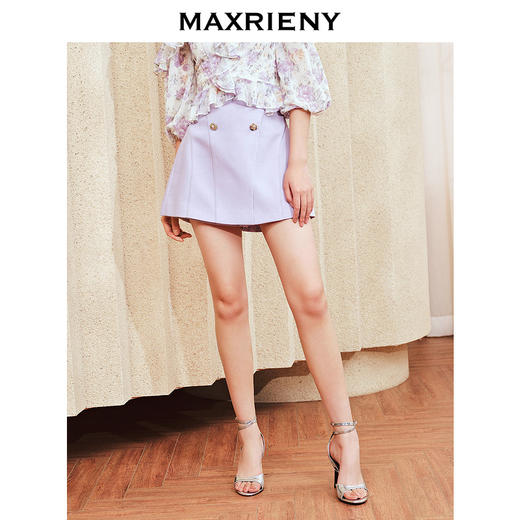 MAXRIENY*复古感短裤裙裙裤高腰廓形感显瘦显高(货号:MS85PA018) 商品图2