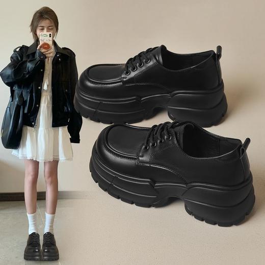 ZHR英伦风单鞋女厚底增高乐福鞋轻便松糕底单鞋玛丽珍鞋百搭jk鞋 商品图1