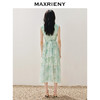 MAXRIENY浪漫度假风印花连衣裙仙美悠闲v领茶歇裙(货号:MS85DR268) 商品缩略图3