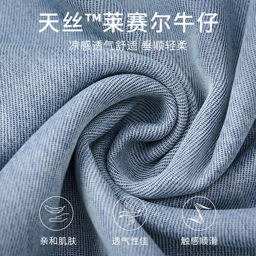 MAXRIENY天丝阔腿牛仔裤女2024夏季新款垂坠感宽松直筒裤显瘦(货号:MS85PA258) 商品图3