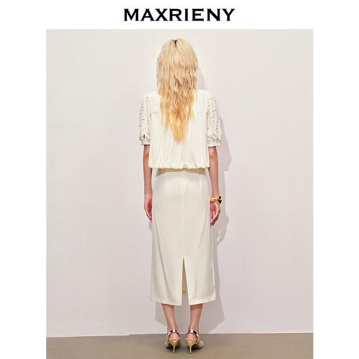 【Day Dreaming-主题纪念款】MAXRIENY甜美烫钻波点蝴蝶结上衣(货号:MC85TP089) 商品图3