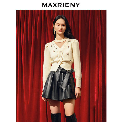 MAXRIENY浪漫复古立体花刺绣开衫镂空针织上衣(货号:MC88SW852) 商品图2