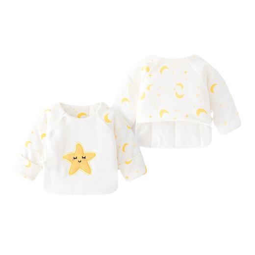 【新生婴儿夹棉保暖半背衣】秋冬季宝宝衣服加厚上衣加棉初生儿和尚服 商品图4