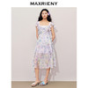 MAXRIENY浪漫度假风连衣裙2024夏季新款晕染碎花茶歇裙收腰伞摆(货号:MS85DR259) 商品缩略图1