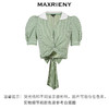 MAXRIENY赫本海军风衬衣23泡泡袖收腰条纹上衣(货号:MC88TP253) 商品缩略图4