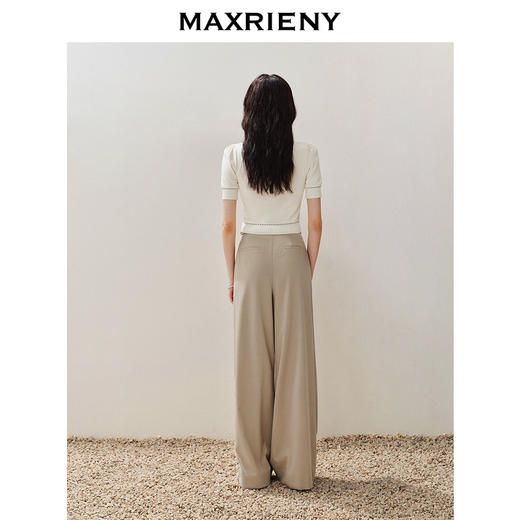 MAXRIENY优雅复古感收腰钉珠绣花毛衫修身显瘦上衣(货号:MS85SW048) 商品图3