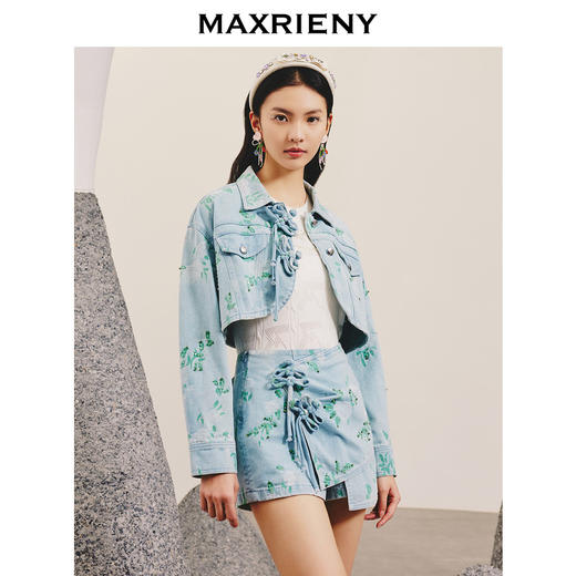 MAXRIENY*复古感新中式盘扣牛仔短裤休闲裤(货号:MC88PA042) 商品图2