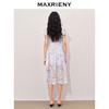 MAXRIENY浪漫度假风连衣裙2024夏季新款晕染碎花茶歇裙收腰伞摆(货号:MS85DR259) 商品缩略图3