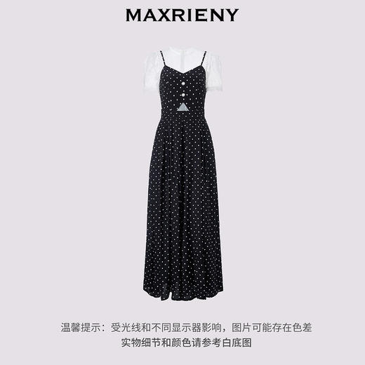 【商场同款】MAXRIENY法式复古连体裤*赫本黑白波点连衣裤蕾丝(货号:MS85JS254) 商品图4
