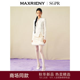 【商场同款】MAXRIENY贵雅新中式半裙毛绒直身短裙肌理感裙子(货号:MS85SK512)