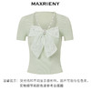 MAXRIENY千金小香风蝴蝶结针织衫薄薄荷曼波风穿搭(货号:MC88SW312) 商品缩略图4