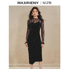 【商场同款】MAXRIENY法式浪漫复古连衣裙蕾丝丝绒长裙抽褶包臀(货号:MS85DR761) 商品缩略图1