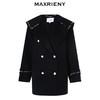 MAXRIENY军旅风黑色复古大翻领大衣双面呢羊毛外套(货号:MS88CT521) 商品缩略图4