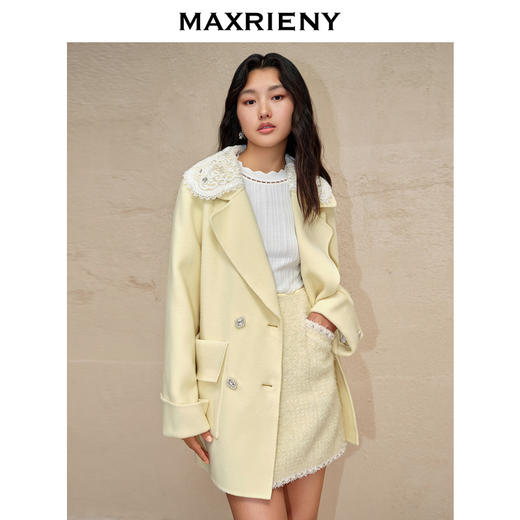 MAXRIENY*复古宽松廓形羊毛毛呢外套刺绣大衣(货号:MC88CT759) 商品图2
