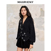 MAXRIENY*复古感宽松针织开衫外套流星钉钻装饰(货号:MC88JA518) 商品缩略图2
