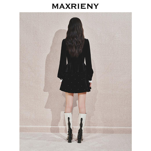 【商场同款】MAXRIENY宫廷复古风立体收腰衬衫法式赫本风长袖上衣(货号:MS85TP507) 商品图3