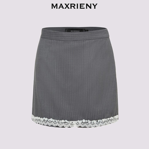 【浪漫度假-商场同款】MAXRIENY蕾丝裙摆短裙学院风甜美半裙(货号:MC85SK319) 商品图4