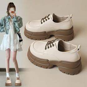 ZHR英伦风单鞋女厚底增高乐福鞋轻便松糕底单鞋玛丽珍鞋百搭jk鞋