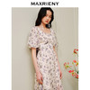 MAXRIENY欧式田园风碎花裙茶歇裙后背蝴蝶结连衣裙(货号:MC88DR096) 商品缩略图3
