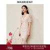 MAXRIENY法式浪漫复古感连衣裙蕾丝泡泡袖茶歇裙(货号:MS88DR293) 商品缩略图0