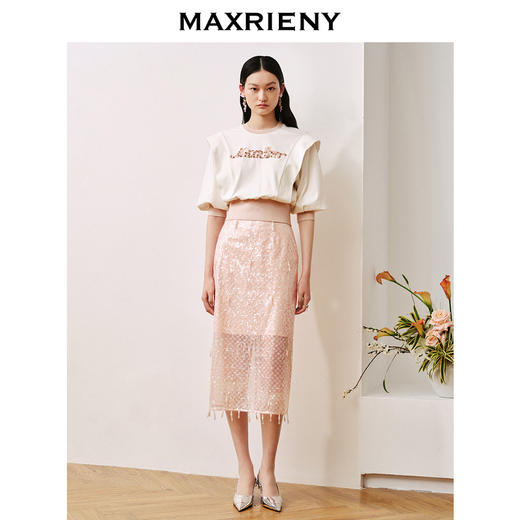 MAXRIENY简约镶钻设计感截短坎肩卫衣(货号:MC88TS502) 商品图1