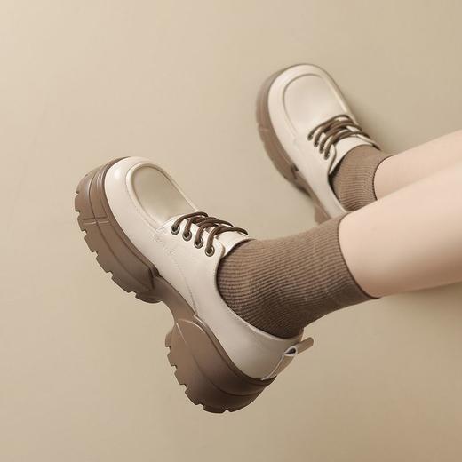 ZHR英伦风单鞋女厚底增高乐福鞋轻便松糕底单鞋玛丽珍鞋百搭jk鞋 商品图9