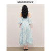 【商场同款】MAXRIENY浪漫度假连衣裙海边裙子钉钻晕染印花长裙(货号:MS85DR043) 商品缩略图3