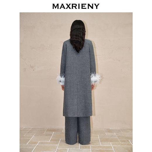 MAXRIENY钉珠大衣羊毛外套格雷风(货号:MC88CT765) 商品图3