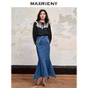 MAXRIENY*浪漫感流星钉钻鱼尾牛仔半裙(货号:MC88SK535) 商品缩略图2