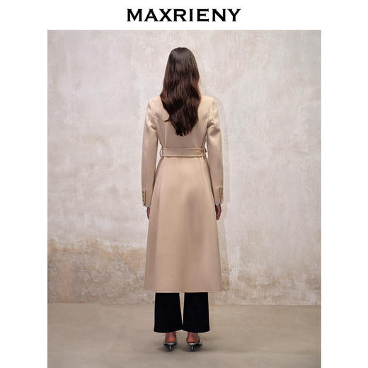 MAXRIENY极简*复古感驼色毛呢大衣秋冬外套长款(货号:MS88CT515) 商品图3