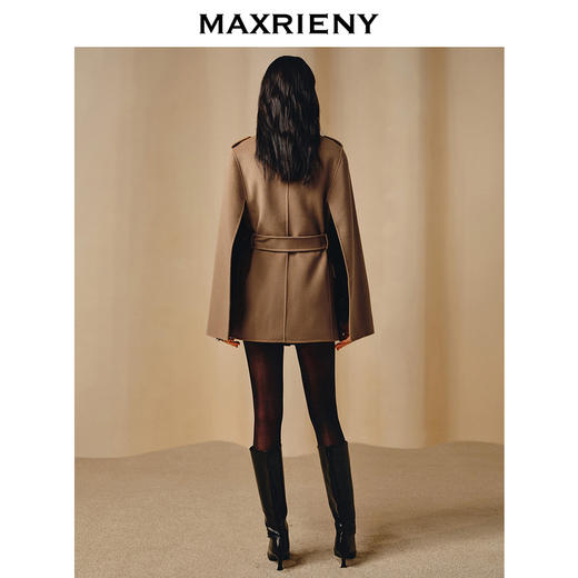 MAXRIENY复古*珍珠链条毛呢外套大衣女(货号:MC88CT796) 商品图3