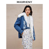 【商场同款】MAXRIENY复古雪花刺绣钉珠羽绒服23冬款毛领牛仔外套(货号:MG88DC751) 商品缩略图2