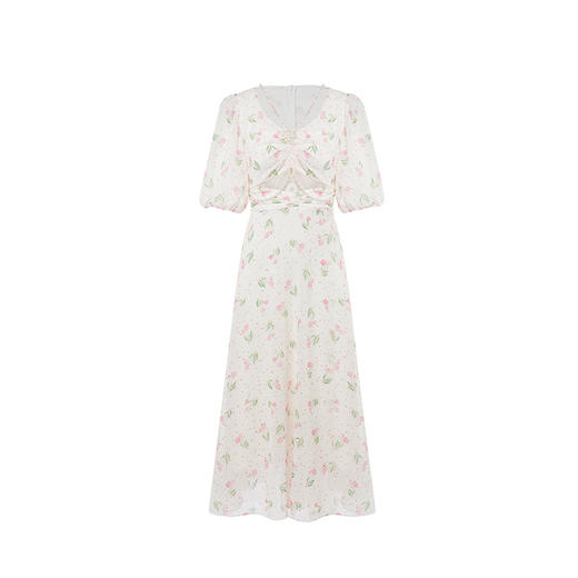 MAXRIENY欧式园艺风连衣裙裙子复古浪漫碎花长裙(货号:MS88DR540) 商品图4