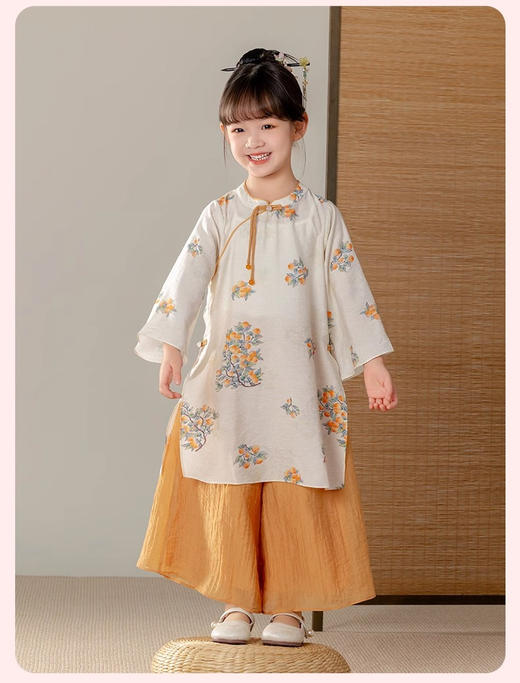 ✨✨✨【小懒熊秋日国风儿童2件套装】💥新中式的风格，✅既展现了传统文化的魅力，🔥又不失现代时尚感 商品图1