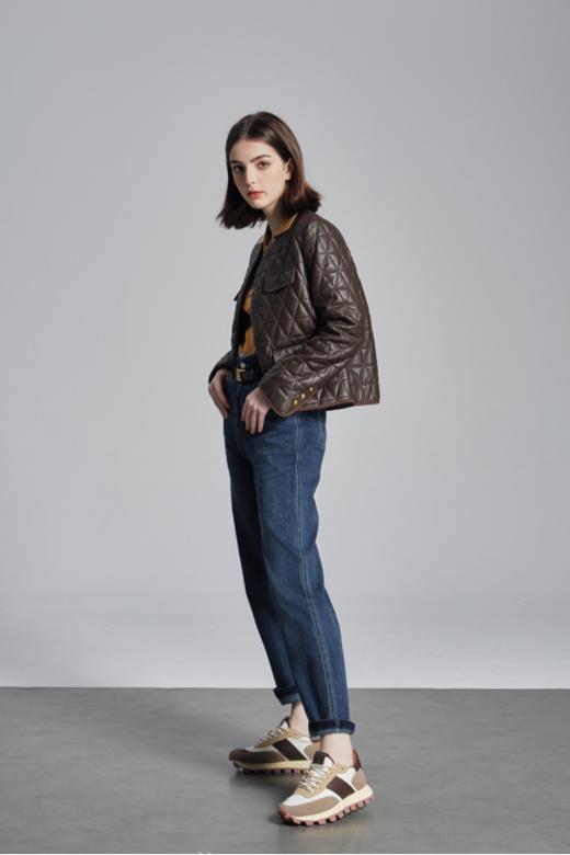 🎯【SACHA萨查拼色阿甘鞋厚底老爹鞋G315-2】✅小牛皮+反毛皮 尼龙布材质，360度循环透气，🥳一年四季都适合 商品图1