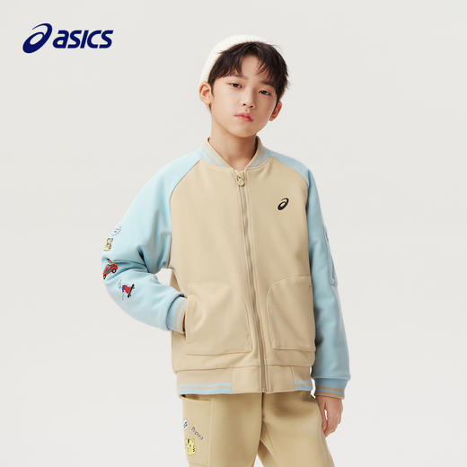 Asics/亚瑟士童装儿童棒球服夹克外套2024年秋冬新款美式飞行夹克 商品图0