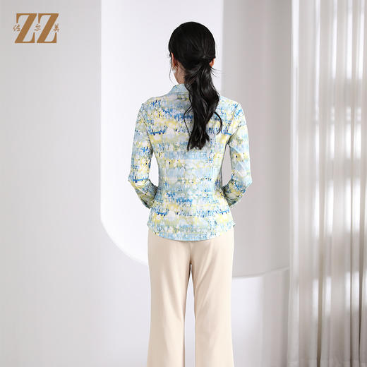 佐尔美秋季新款 气质百搭长袖衬衣针织工艺衫女M41CC12 商品图4