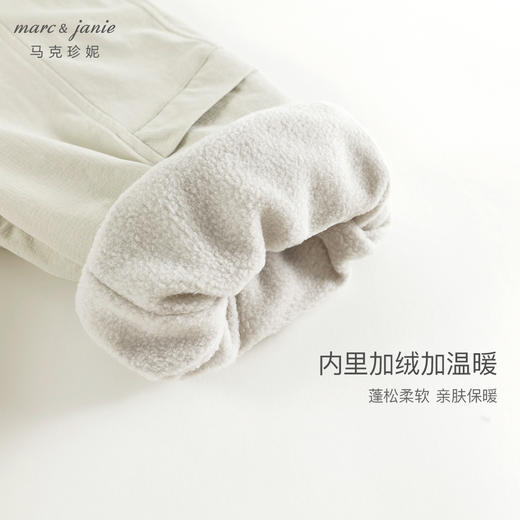 马克珍妮男童拼接线条加绒工装裤2024年秋冬新款241251 商品图4